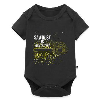 La sciure de bois scintille les hommes - Body à manches courtes Premium Bébé - noir - Devant