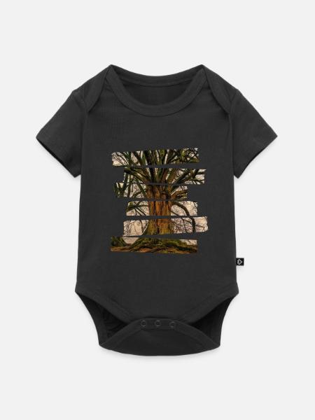 Arbre de vie paysage - Body à manches courtes Premium Bébé - noir