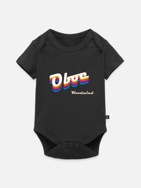 oboe - Baby Premium Kurzarmbody - Schwarz