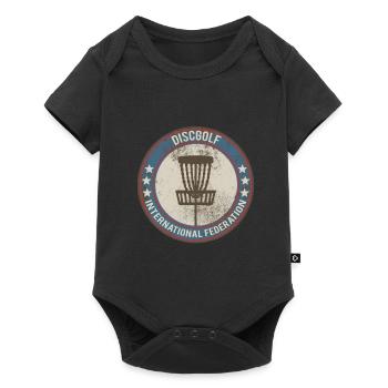 disc golf sport - Baby Premium short-sleeve bodysuit - black - Front