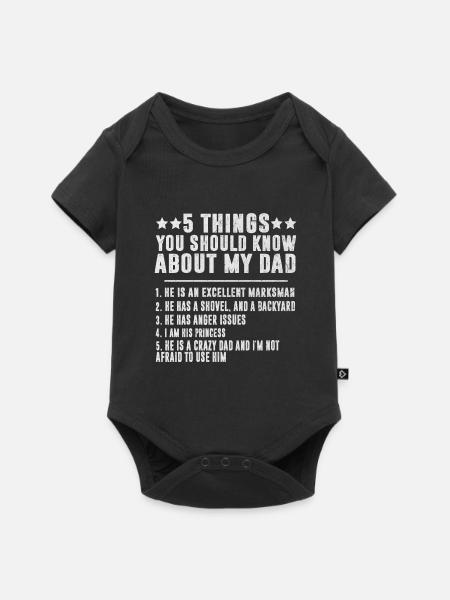 Papas Liebling Vater und Tochter Dad Sohn Daddy - Baby Premium kortärmad bodysuit - svart