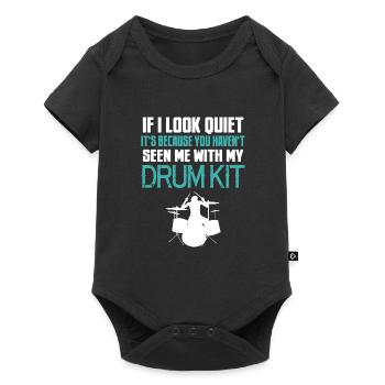 Drummer drummer - Baby Premium short-sleeve bodysuit - black - Front