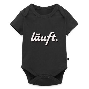 Männer Premium T-Shirt Läuft! - Baby Premium Kurzarmbody - Schwarz - Vorne