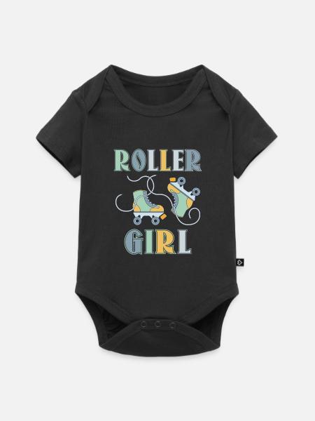 Roller Girl - Baby Premium Kurzarmbody - Schwarz