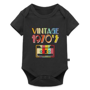 Rétro années 70 Vintage Classic Cassette - Body à manches courtes Premium Bébé - noir - Devant