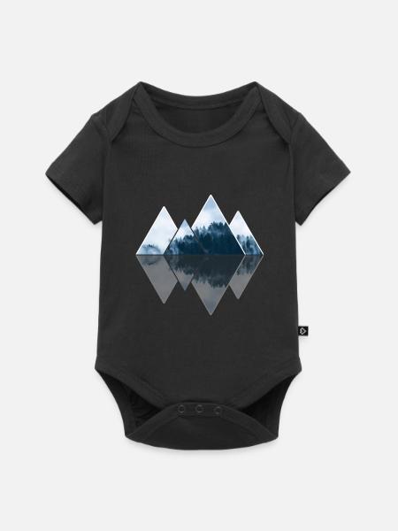 natur berge geometry dreieck mathematik - Baby Premium Kurzarmbody - Schwarz