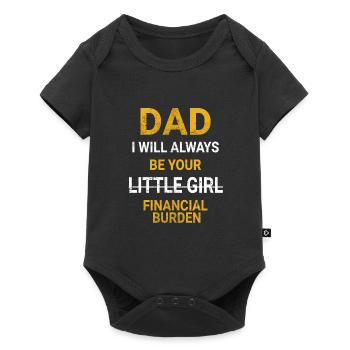 Father and Daughter Daddy Dad Daddy's darling - Baby Premium short-sleeve bodysuit - black - Front