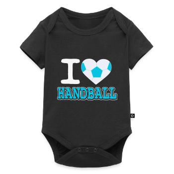 I love handball - Baby Premium short-sleeve bodysuit - black - Front