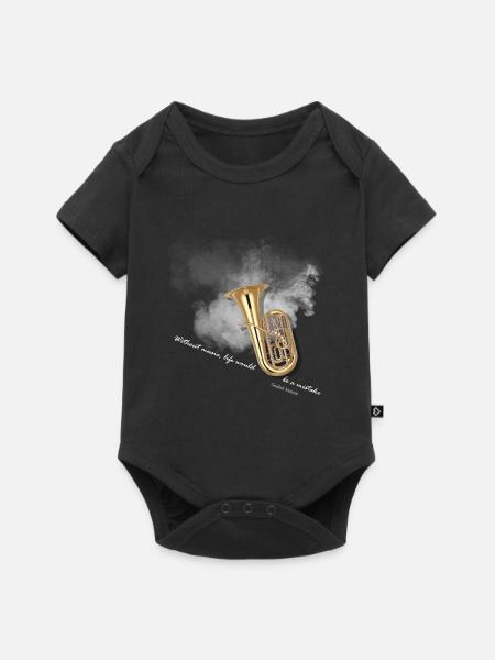 tuba musiker instrument - Baby Premium Kurzarmbody - Schwarz
