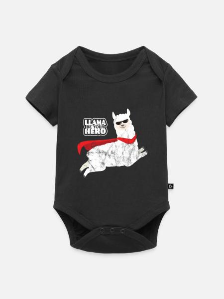 Super Lama - Baby Premium Kurzarmbody - Schwarz