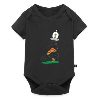 Ufo pizza pour alien - Body à manches courtes Premium Bébé - noir - Devant