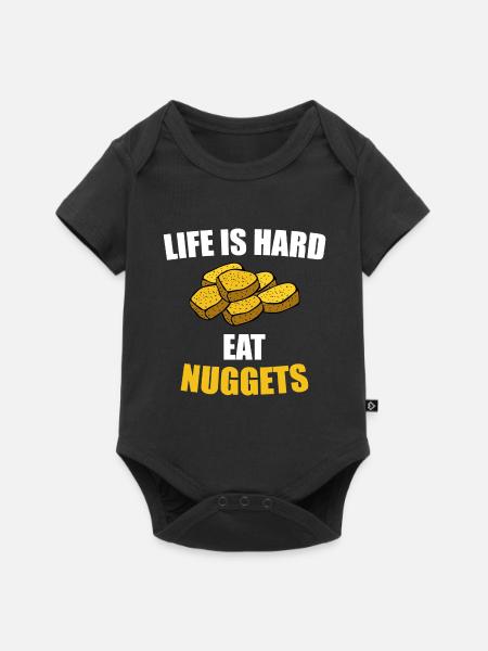 Nuggets - Baby Premium Kurzarmbody - Schwarz