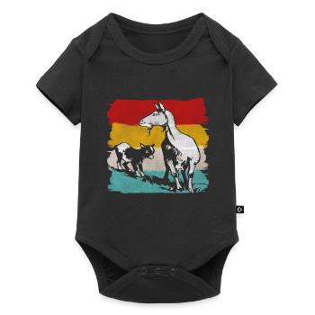 Goat Farm Farm Farmer Farmer Agriculture - Baby Premium short-sleeve bodysuit - black - Front
