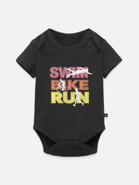 Triathlon - Baby Premium Kurzarmbody - Schwarz