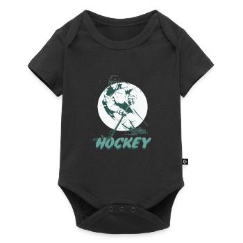 Ice Hockey Hockey Player Ice Hockey Hockey Team - Baby Premium short-sleeve bodysuit - black - Front