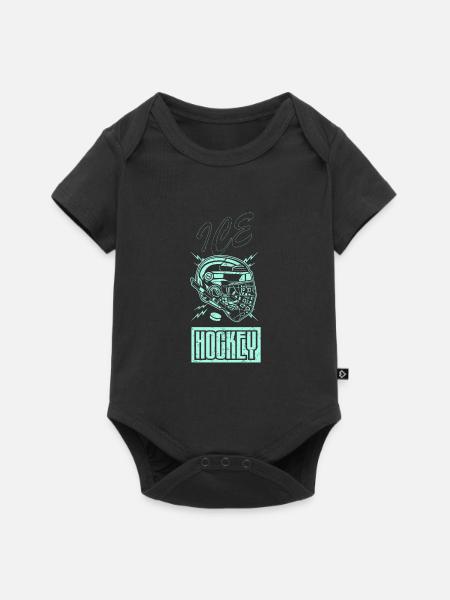 Eishockey - Baby Premium Kurzarmbody - Schwarz