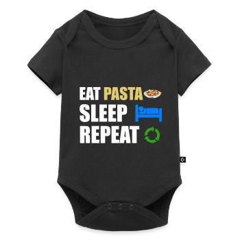 Pasta - Baby Premium Kurzarmbody - Schwarz - Vorne
