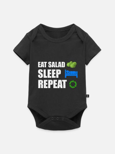 Salat - Baby Premium Kurzarmbody - Schwarz