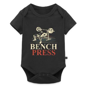 Bench Press Fitness Weight Bench Weight Training - Baby Premium short-sleeve bodysuit - black - Front