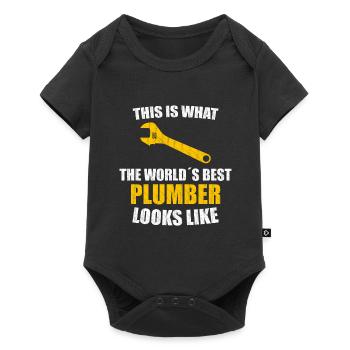 Weltbester Klempner - Baby Premium Kurzarmbody - Schwarz - Vorne