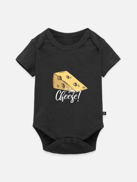 Say Cheese! - Baby Premium Kurzarmbody - Schwarz