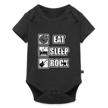 Music Rock & Roll Skull Guitar Ladies Mens - Baby Premium short-sleeve bodysuit - black - Front