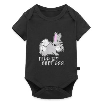 Lapin Lapin Lapin Mignons drôles animaux - Body à manches courtes Premium Bébé - noir - Devant