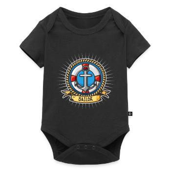 Voilier voilier voilier - Body à manches courtes Premium Bébé - noir - Devant