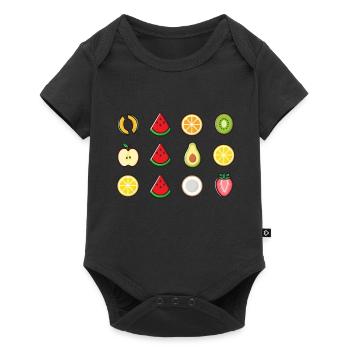 Sommerfrüchte Melonen Jackpot Sommer Geschenkidee - Baby Premium Kurzarmbody - Schwarz - Vorne