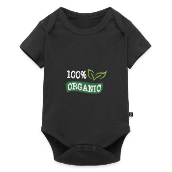 Go 100% bio & bio végétalien végétarien végétalien - Body à manches courtes Premium Bébé - noir - Devant