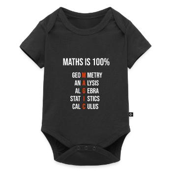 Math is 100% magic - Baby Premium short-sleeve bodysuit - black - Front