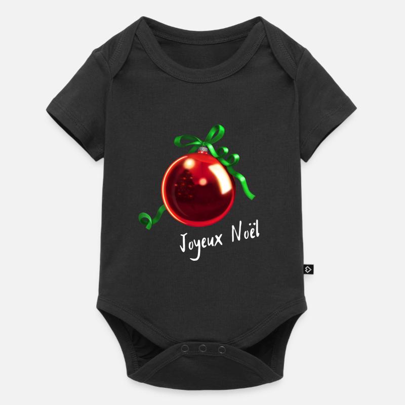 Boule de sapin de Noël Joyeux Noël - Body à manches courtes Premium Bébé - noir