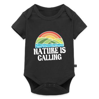 amoureux de la nature - Body à manches courtes Premium Bébé - noir - Devant