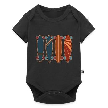 Longboard Longboarding Longboarder - Body à manches courtes Premium Bébé - noir - Devant