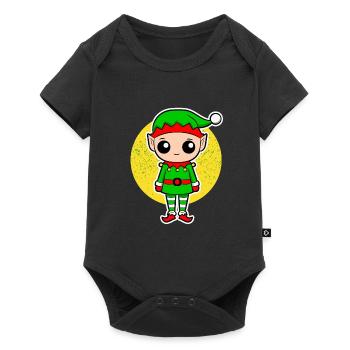 Gnome for Christmas for kids and parents - Baby Premium short-sleeve bodysuit - black - Front
