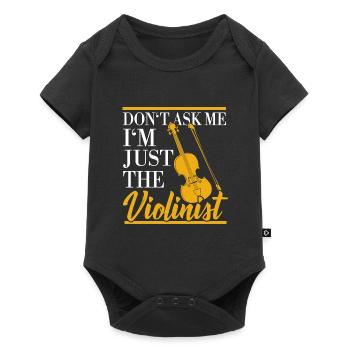 Violon violon instrument à cordes musicien - Body à manches courtes Premium Bébé - noir - Devant