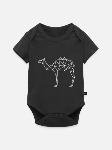 Kamel polyart - Baby Premium Kurzarmbody - Schwarz