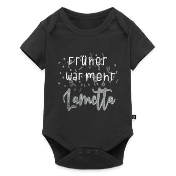 Lustiges Früher war mehr Lametta Party Geschenk - Baby Premium Kurzarmbody - Schwarz - Vorne