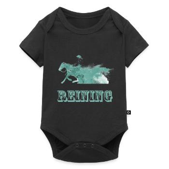 reining western riding - Body à manches courtes Premium Bébé - noir - Devant