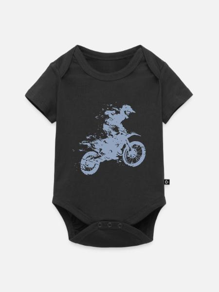 MOTOCROSS - Baby Premium Kurzarmbody - Schwarz