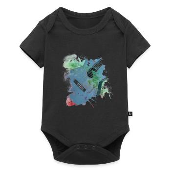 gitarren gitarre - Baby Premium Kurzarmbody - Schwarz - Vorne