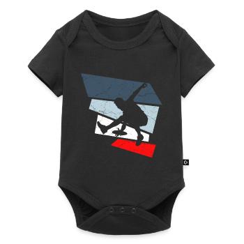 frisbee - Body à manches courtes Premium Bébé - noir - Devant