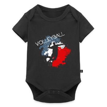 volley-ball, volley-ball - Body à manches courtes Premium Bébé - noir - Devant
