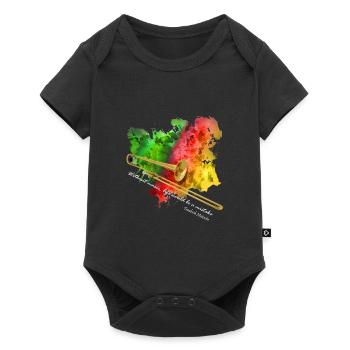 posaune - Baby Premium Kurzarmbody - Schwarz - Vorne