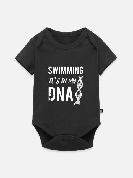 schwimmen - Premium kortærmet baby-body  - sort