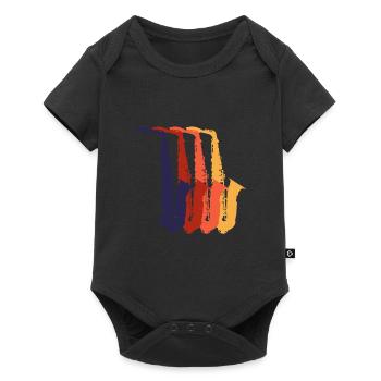 Saxophon - Baby Premium Kurzarmbody - Schwarz - Vorne