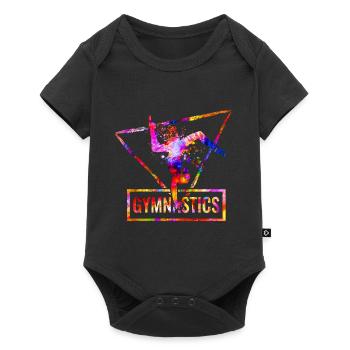 do gymnastics - Baby Premium short-sleeve bodysuit - black - Front