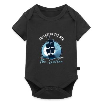 Sailing sail boat captain sailboat - Baby Premium short-sleeve bodysuit - black - Front