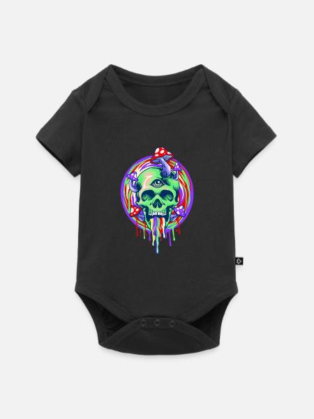 Magic Mushroom - Baby Premium Kurzarmbody - Schwarz