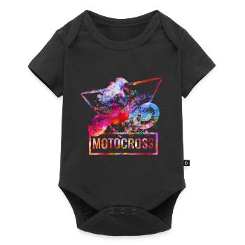 Motocross - Baby Premium short-sleeve bodysuit - black - Front
